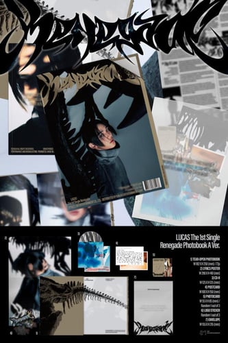 LUCAS - [RENEGADE] 1st Single Album PHOTO BOOK RAN...