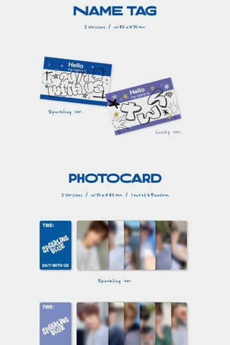 TWS - [SPARKLING BLUE] 1st Mini Album RANDOM Versi...