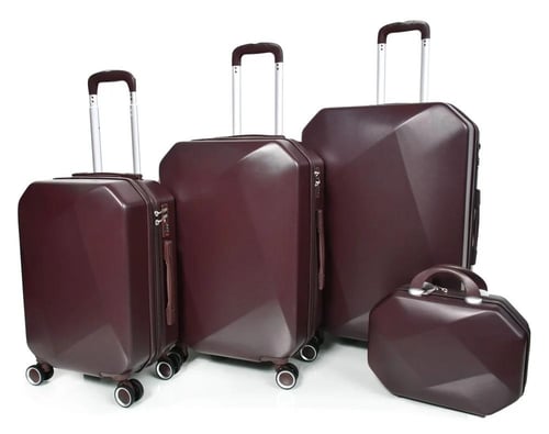 طقم شنط سفر مورانو فايبر بتصميم معين هندسي مكون من...