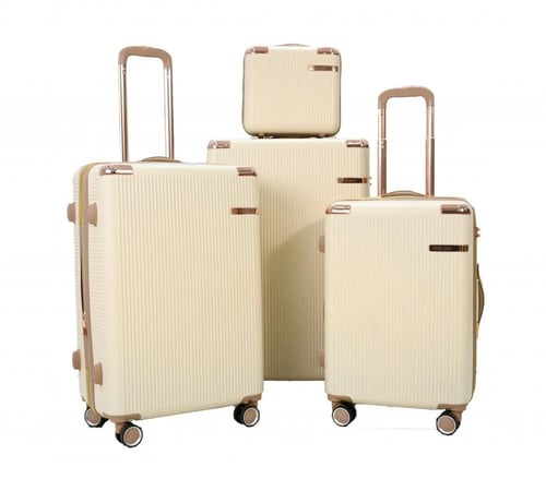 طقم شنط سفر مورانو فايبر من 5 قطع مع شنطة مكياج تص...