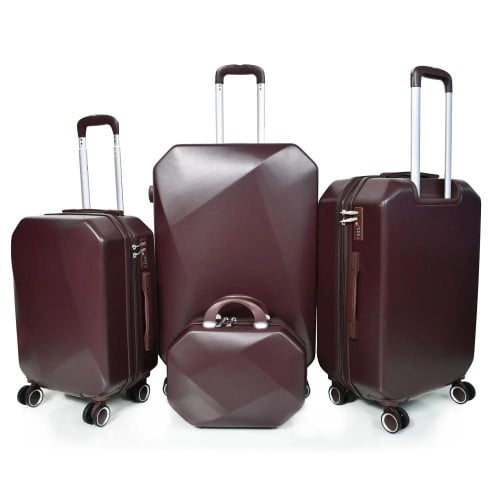 طقم شنط سفر مورانو فايبر بتصميم معين هندسي مكون من...