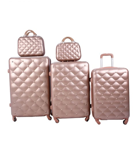 مورانو طقم شنط سفر فايبر متكامل من 6 قطع بملمس بار...