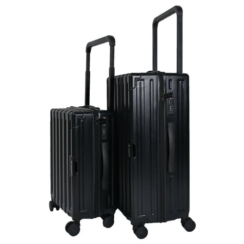 مورانو طقم شنط سفر سبشل بمقبض عريض قطعتين - أسود