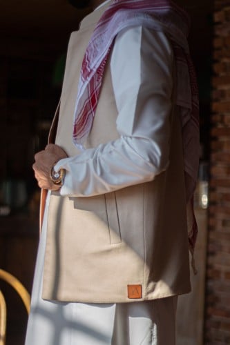 سديري رجالي بالجوخ بالبيج والجملي