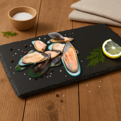 بلح البحر الأخضر نصف صدفة