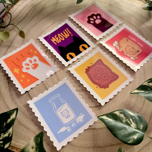 ستكرات طوابع قططية