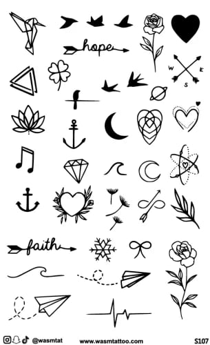 Temporary herbal tattoo and ink (S107)