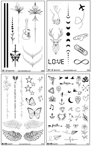 مجموعة تاتو 12 حبة (D)