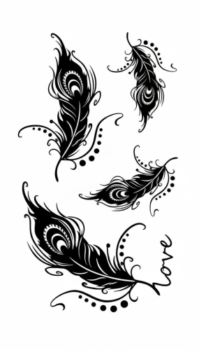 تاتو وسم الأعشاب المؤقت (187)