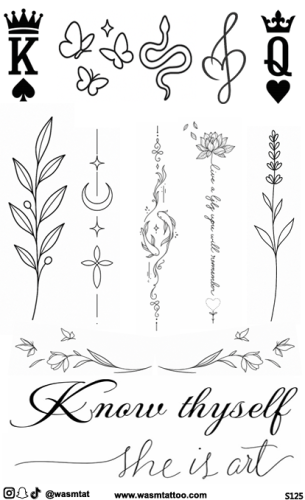 تاتو وسم الأعشاب المؤقت (S125)