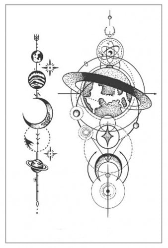 تاتو وسم الأعشاب المؤقت (702)
