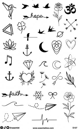 تاتو وسم الأعشاب المؤقت (S107)