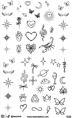 تاتو وسم الأعشاب المؤقت (S132)