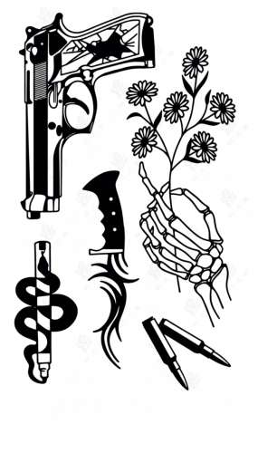 تاتو وسم الأعشاب المؤقت (1275)