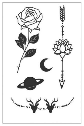 تاتو وسم الأعشاب المؤقت (546)