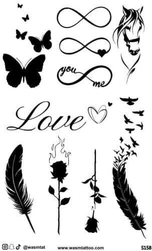 Temporary herbal tattoo and ink (S158)