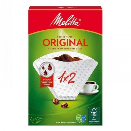 فلتر قهوة 1X2 من ميليتا 40 حبة