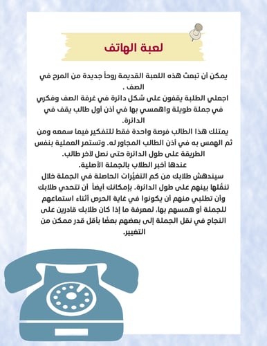 حقيبة تفعيل أنشطة حصص الانتظار للمرحلة الابتدائية...