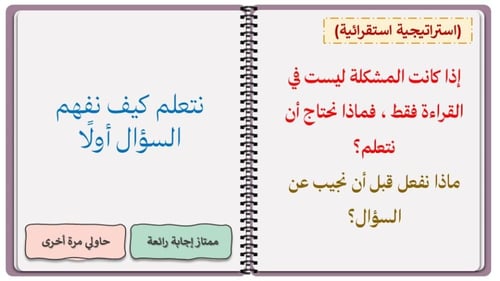 درس للتدريب على اختبار نافس في مجال القراءة للصف ا...