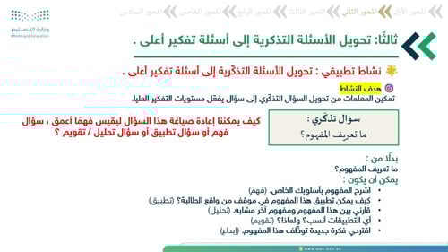 ورشة الأسئلة الصفية ودورها في التقويم التربوي