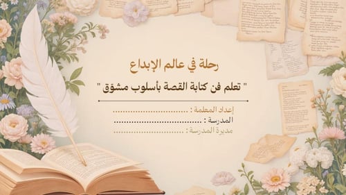 رحلة في عالم الإبداع " تعلم فن كتابة القصة بأسلوب...