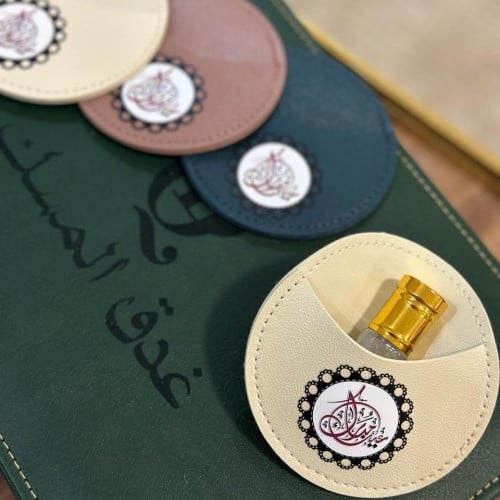 توزيعات مسك فاخر جلد دائري