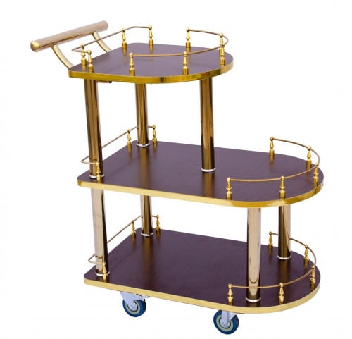 عربة ضيافة DY-L020 – GOLD/BROWN