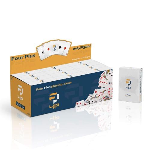 ورق بلوت فور بلس 4P لون أبيض - بوكس 12 حبة