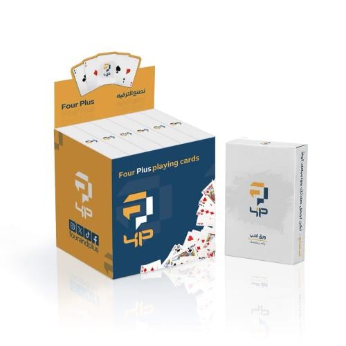 ورق بلوت فور بلس 4P لون أبيض - بوكس 6 حبات