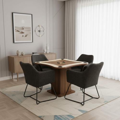 طاولة نيوم بلوت وجاكارو 2*1 مع كراسي