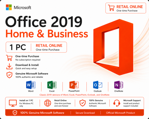 Office 2019 Home & Business 1PC [Retail Online]