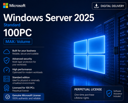 Windows Server 2025 Standard 100PC [MAK:Volume]