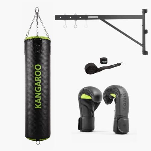 مجموعة الملاكمة | المكون من حامل وكيس ملاكمة أخضر...