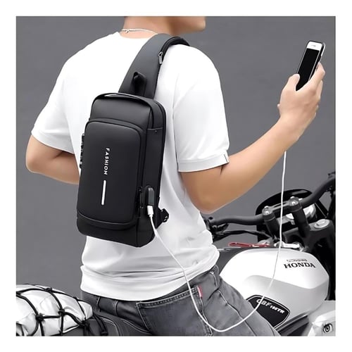 شنطة كتف مضادة للسرقة خفيفة الوزن مع منفذ شحن USB...