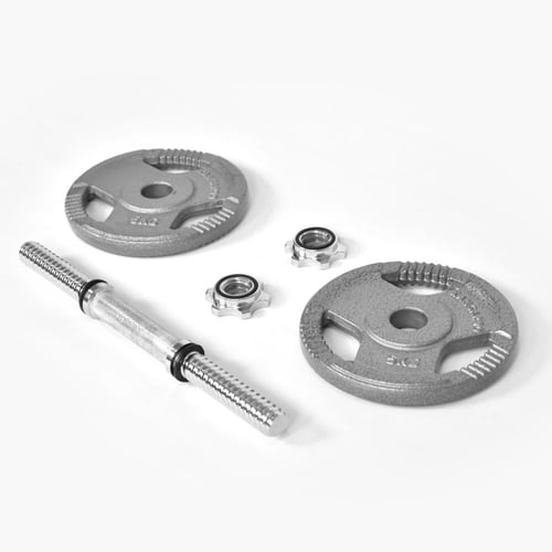 بار صغير مع قرصين حديدي مجلفن 11.5 كجم