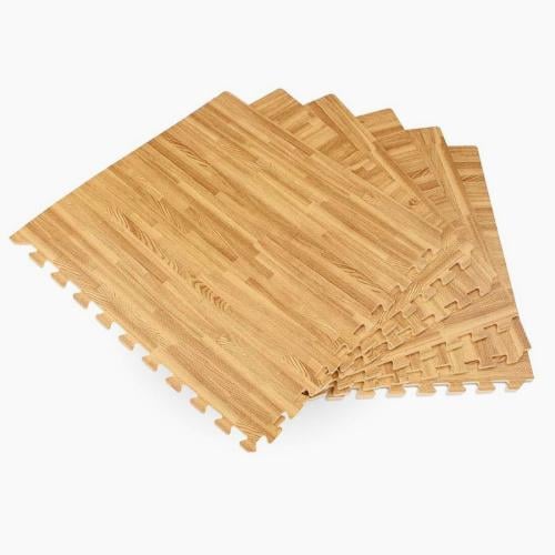 أرضية فوم بلون باركيه خشبي بسمك 1سم قابل للتشبيك م...