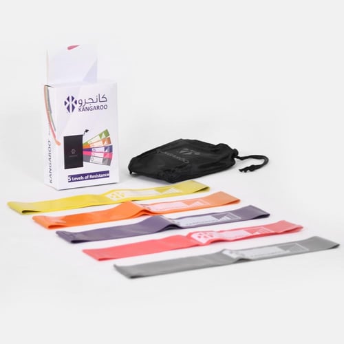 مجموعة حلقات رباط المقاومة 5مستويات من المطاط النق...