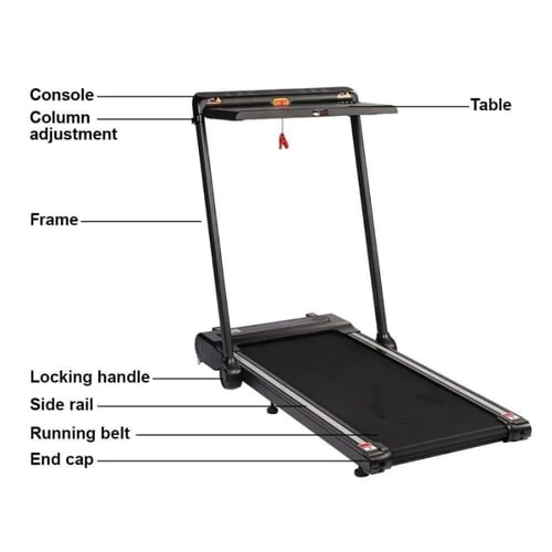 سير كهربائي منزلي قابل للطي مع مقبض علوي وموفر للم...
