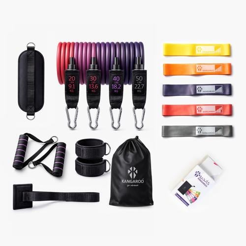 مجموعة حبال المقاومة الشاملة مع حلقات رباط المقاوم...