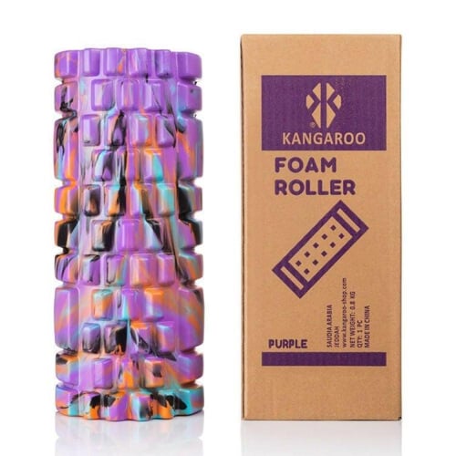 اسطوانة الفوم رولر لتدليك الجسم لون بنفسجي والوان...