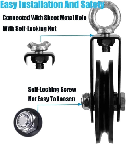 شريط تعليق و عجله بكرة السحب للكيبل شديدة التحمل م...