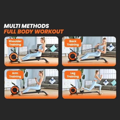 جهاز تمارين آلة تجديف مغناطيسي ذكي ومقاومة قابلة ل...