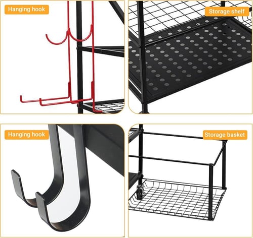 رف معدني متعدد الاستخدامات بعجلات