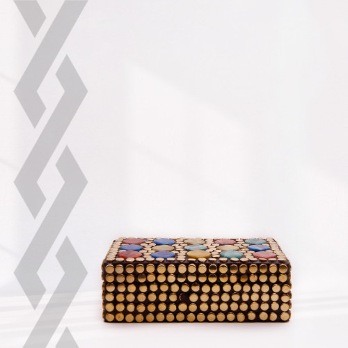 Wooden incense box, decorated