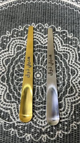 ملعقة اسبرسو مع الكتابة