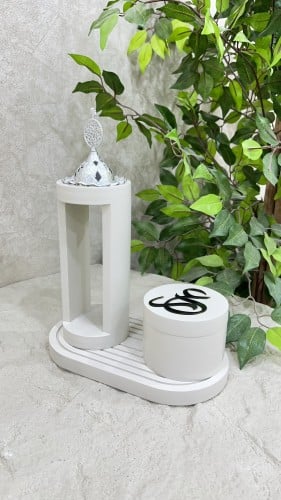 مبخرة خشبي بخط اسود