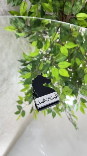 بروش اكريلك حصان بفضي