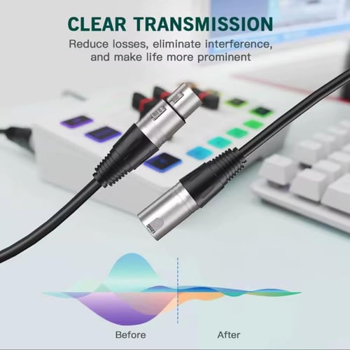 سلك XLR لربط المايك بالمكسر بطول 3 متر