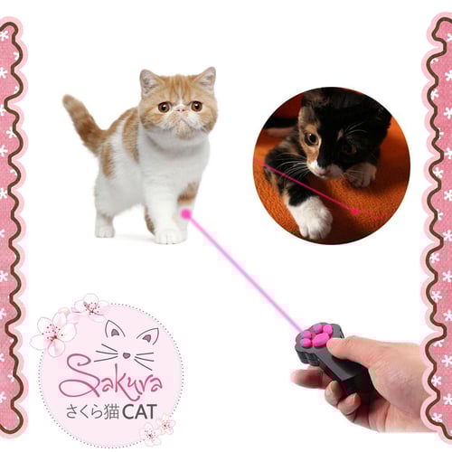 لعبة الليزر على شكل اقدام القطط