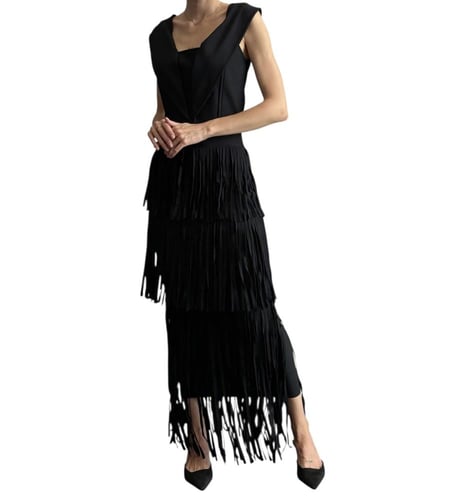 فستان تريكو أسود